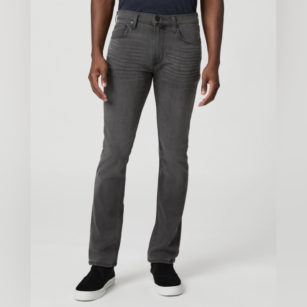 Paige Denim Transcend Lennox Sheldon Gray Stretch Cotton Slim Jeans EUC Size 38